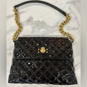 Marc Jacob Patent Leather Quilted Handbag with Chain